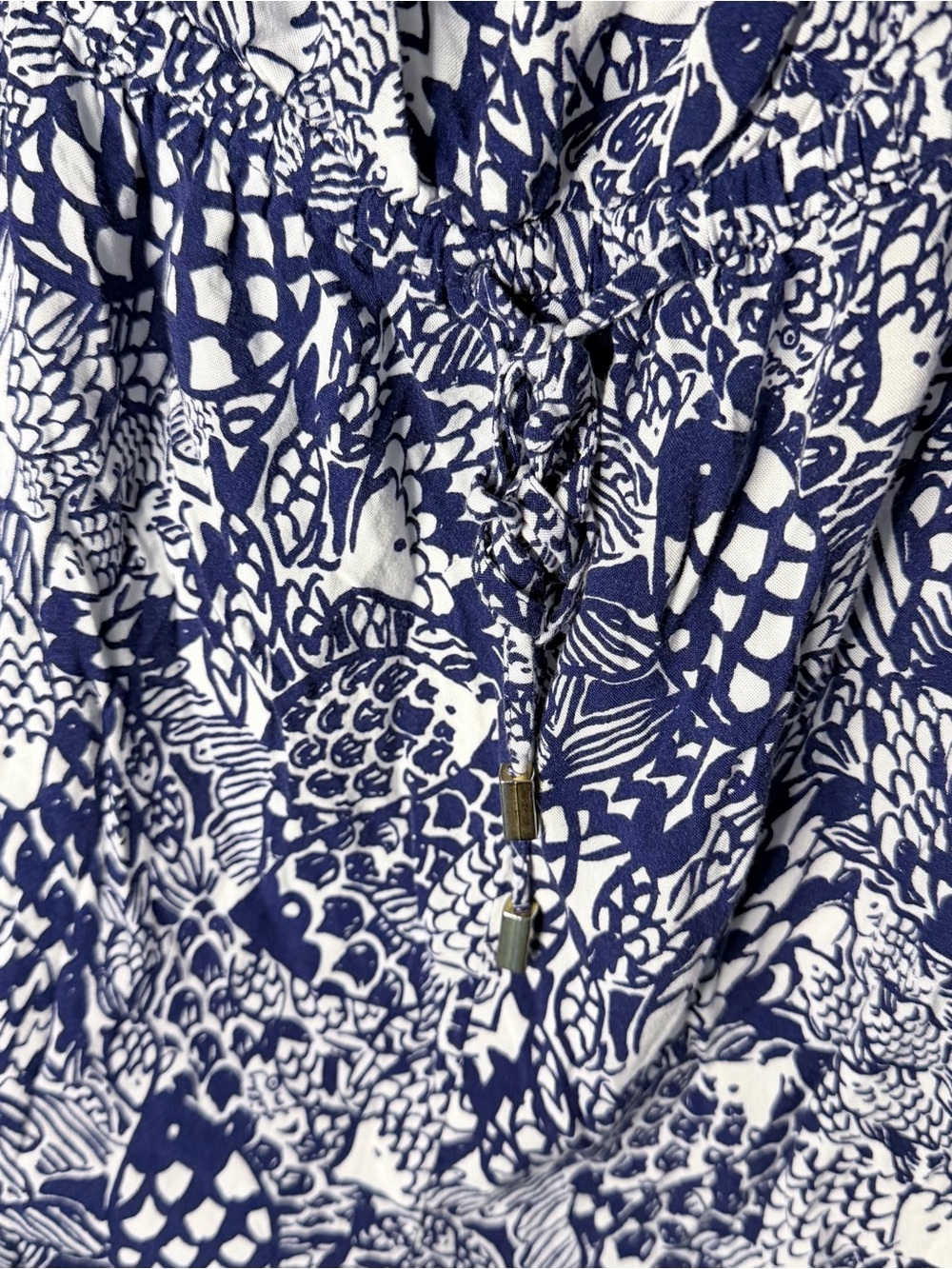 Lilly Pulitzer for Target Navy & White Printed Wide-Leg Jumpsuit Nautical - Picture 6 of 11